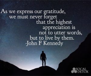 Gratitude addiction recovery quote